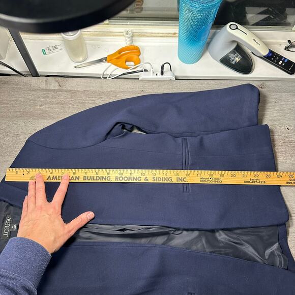 J. Crew Going Out Blazer in Stretch Twill Navy Blue Workwear 8T or 8 Tall - Picture 9 of 9